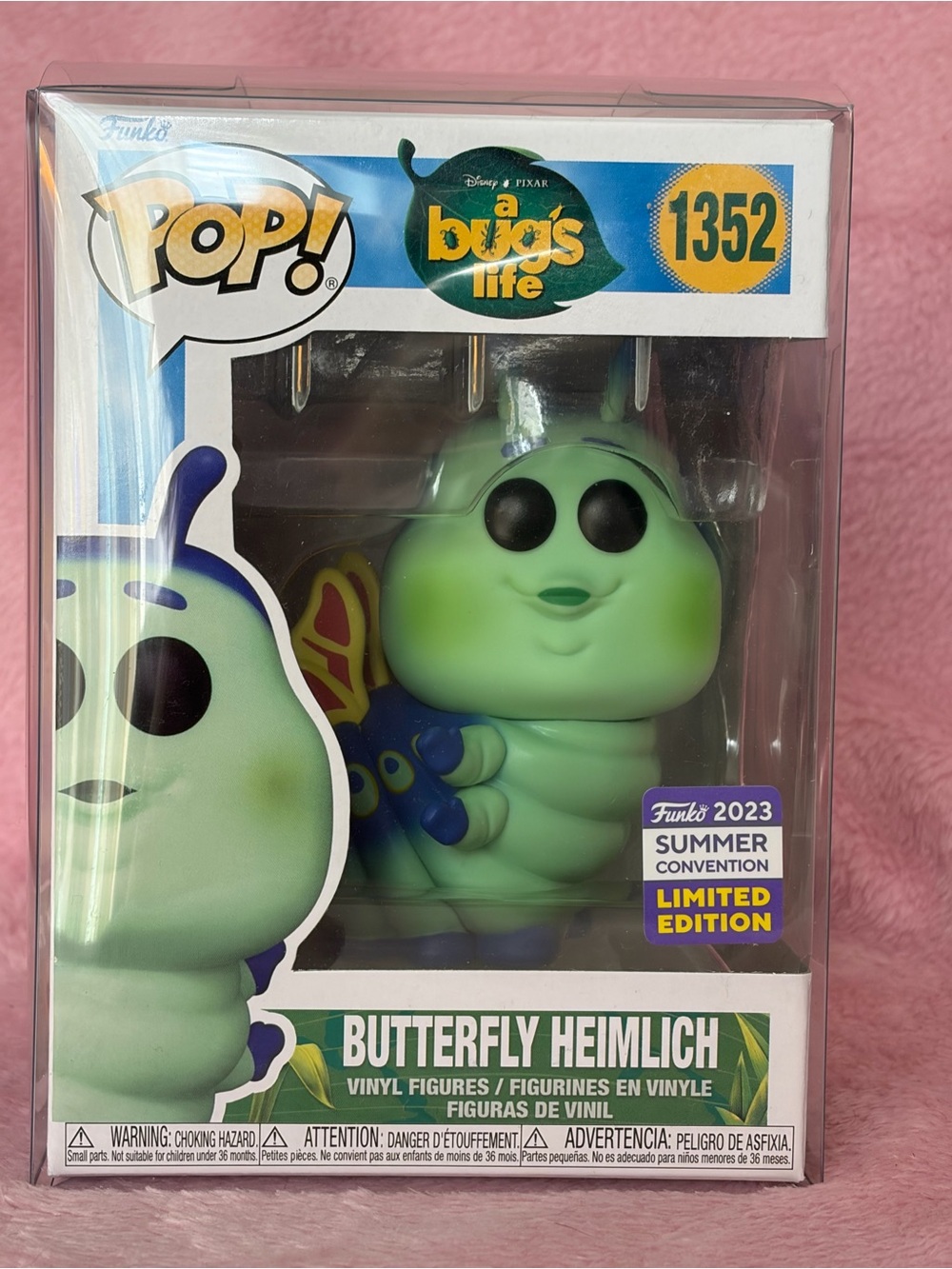Funko Pop Pixar Butterfly Heimlich #1352 2023 Summer Convention